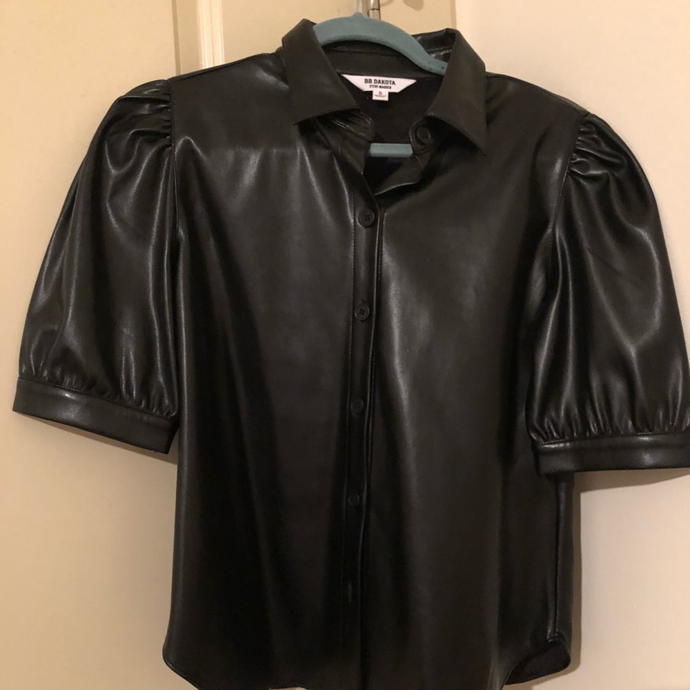 BB Dakota by Steve Madden vegan leather top
